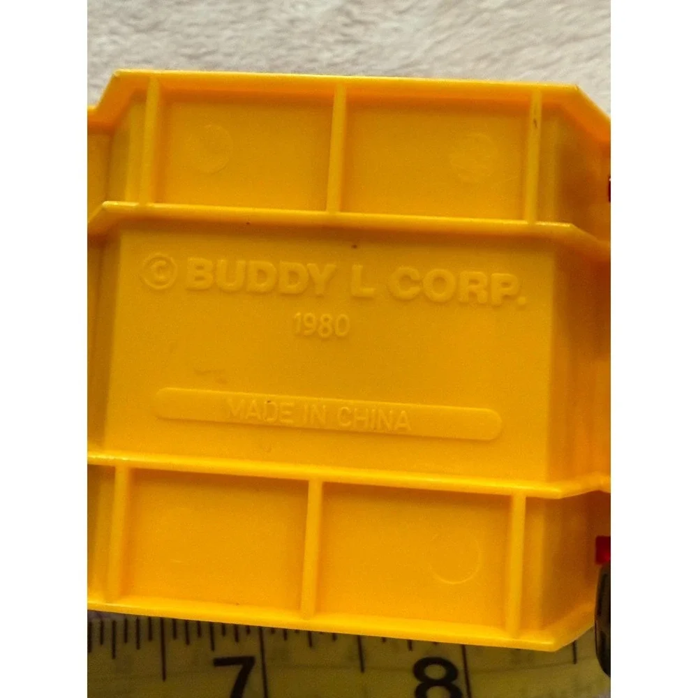 Vintage 1980 Buddy L Fire Dept Truck with Trailer and Ladder Red‎ Yellow Toy